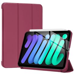 Θήκη Trifold Smart View και πίσω TPU για iPad Mini 7/6 - Μπορντό
