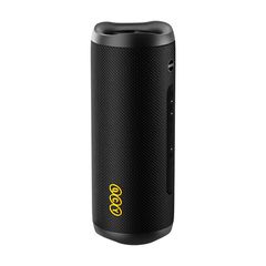 QCY SP7 Black - Portable Bluetooth Speaker w Stereo Sound 40W, Mic for Calls, RGB Light Show