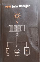 Ηλιακό πάνελ 21w 5v 2χusb αναδιπλουμενο φορτιστής κινητού ταμπλετ