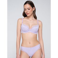 Luna Γυναικείο Σουτιέν Με Μπανέλα & Δαντέλα Balconette Melody Cup C Λιλά Χρώμα