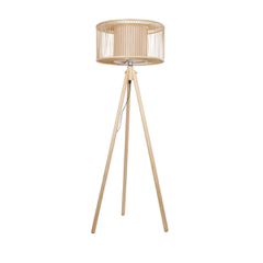 GLOBOSTAR® POPPY 01988 Boho Επιδαπέδιο Φωτιστικό με Ντουί 1 x E27 AC 220-240V IP20 - Μπεζ - Μ58 x Π58 x Υ145.5cm