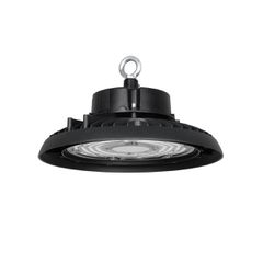 GLOBOSTAR® INDUSTRY 61501 Βιομηχανικό Φωτιστικό Καμπάνα High Bay UFO LED 150W 22500lm 90° AC 220-240V Αδιάβροχο IP65 Φυσικό Λευκό 5000K - Sanan Opto SMD Chip & TÜV SÜD Driver - Μαύρο Ματ - Μ26.5 x Π26