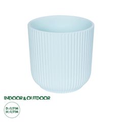 GloboStar® Artificial Garden SEMINYAK 20519 Διακοσμητική Κεραμική Γλάστρα Λευκή Π17 x M17 x Υ17