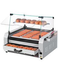 VEVOR 30 Hot Dog 11 Roller Electric Grill Cooker Cooker 2400W