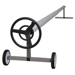 vidaXL Roller Καλύμματος Πισίνας με Βάση από Ανοξείδωτο Χάλυβα