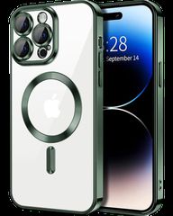 MagSafe TPU Color Chrome Case protect lens for iPhone 16 Pro Max Green