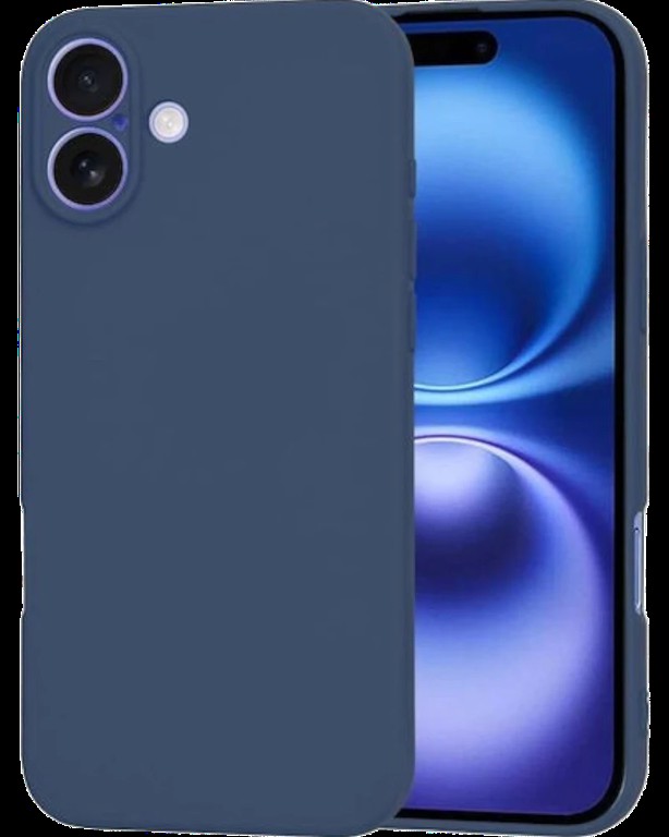 Silicon case protect lens for iPhone 16 Plus Dark Blue