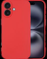 Silicon case protect lens for iPhone 16 Plus Red