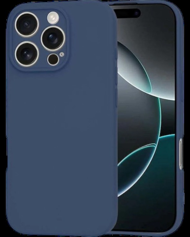 Silicon case protect lens for iPhone 16 Pro Dark Blue