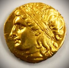 Μέγας Αλέξανδρος Ελληνιστική περίοδος αντίγραφο Α` ποιοτητας Μουσείου, 24Κ 6macro επίχρυσο νόμισμα-thumb-2