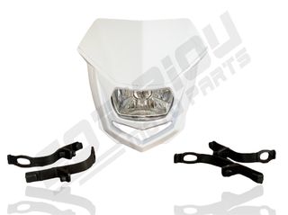 ΜΑΣΚΑ ΑΣΠΡΗ ΜΕ ΦΑΝΑΡΙ ΓΙΑ ΟΛΑ ΤΑ MOTARD ΚΑΙ ENDURO
