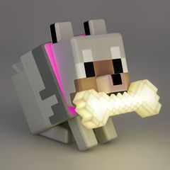 MINECRAFT - Wolf - GloBuddies Light 5,6inch-thumb-1