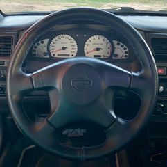 Τιμόνι NISSAN PULSAR/ALMERA N15 GTI κομπλέ ανακατασκευασμένο με μπλε ραφές