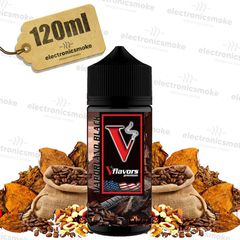 Vaporland Βlack – vflavors 120 ml – Flavour Shots (Καπνικό , καφέ ,ξηροί καρποί)