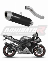 Dominator Εξάτμιση Τελικό S6 Black  S.Steel  Yamaha R1 2002- 2003 Με Σιγαστήρα