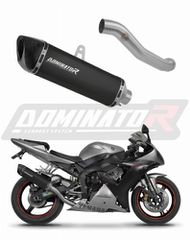 Dominator Εξάτμιση Τελικό HP6 Black S.SteelCarbon End  Yamaha R1 2002- 2003 Με Σιγαστήρα