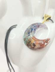Κολιέ μενταγιόν με κορδόνι Φεγγάρι Orgonite Cosmic Healing Crystal Α9016 ΤΙΜΗ 27 ΕΥΡΩ