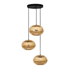 ΚΡΕΜΑΣΤΟ AMSFIELD 3XE27 Ø480 ΜΠΑΜΠΟΥ ΚΑΦ 43864 EGLO