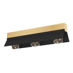ΦΩΤΙΣΤΙΚΟ ΟΡΟΦΗΣ/3X E27 L640 B150 ΞΥΛΟ-ΚΑΦΕ/ΜΑΥΡΟ-TARRAFO 900443 EGLO