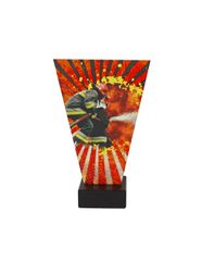 Glass trophy fire brigade