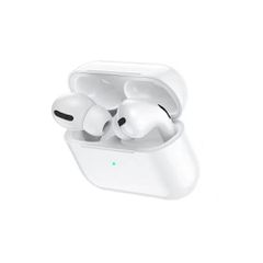 Wireless Hands Free Hoco. DES08 Plus TWS V5.0 300mAh και 3h Ώρες Λειτουργίας Λευκά με Μαύρο Silicon Sleeve