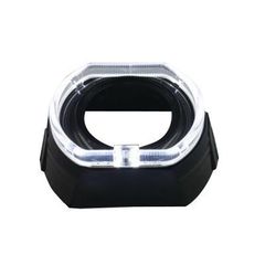 Τετράγωνα λευκά LED φώτα ημέρας στεφάνη angel eye αυτοκινήτου 2.5″ W17338-2