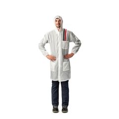 SCW7003 POLYTEC COAT ΤΖΑΚΕΤ ΠΡΟΣΤΑΣΙΑΣ ΒΑΦΗΣ ΜΕ ΚΟΥΚΟΥΛΑ, ΜΑΚΡΥ, ΕΠΑΝ/ΜΕΝΟ - L (ΛΕΥΚΟ)