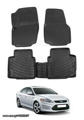 ΕΤΟΙΜΟΠΑΡΑΔΟΤΟ ΣΕΤ 4Χ  ΠΑΤΑΚΙΑ ''ΣΚΑΦΑΚΙA 3D'' ΑΠΟ ΘΕΡΜΟΠΛΑΣΤΙΚΟ (ΚΑΟΥΤΣΟΥΚ) ΓΙΑ FORD MONDEO MK4 (2007-2015)