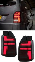ΦΑΝΑΡΙΑ ΠΙΣΩ Full LED Taillights VW Transporter V T5 Facelift (2010-2015) Red Smoke Sequential
