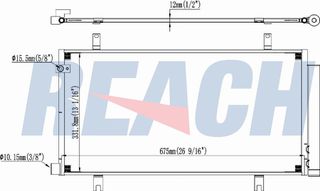 Carro Ψυγείο A/C 2.0 TYPE R Βενζίνη - 1.6 i-DTEC Πετρέλαιο (660x360x12) κατάλληλο για HONDA CIVIC Hatchback 2016-2022 (FC/FK) / 80100TGNG01 - 1 Τεμ