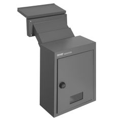 VEVOR Through The Wall Drop Box 12,5x6,3x16,9" Γραμματοκιβώτιο με Κωδικό Κλείδωμα Σκούρο Γκρι