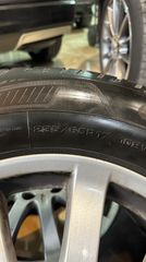 4 ΖΑΝΤΟΛΑΣΤΙΧΑ ΓΝΗΣΙΕΣ PORSCHE 17' ΙΝΤΣΩΝ 5Χ130 ΚΑΡΕ ΣΕ ΑΡΙΣΤΗ ΚΑΤΑΣΤΑΣΗ ΜΕ ΕΛΑΣΤΙΚΑ GOODYEAR VECTOR 235/65/17 DOT5123-thumb-1