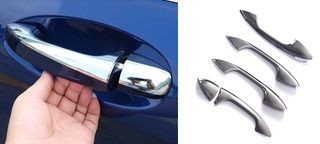 ΕΤΟΙΜΟΠΑΡΑΔΟΤΟ ΣΕΤ 4Χ ΝΙΚΕΛ ΠΡΟΣΘΕΤΑ ΔΙΑΚΟΣΜΗΤΙΚΑ ΚΑΛΥΜΑΤΑ ΣΕ ΧΕΡΟΥΛΙΑ ΠΑΝΩ ΜΕΡΟΣ ΓΙΑ MERCEDES E-CLASS W213 (2016+) / C-CLASS W205 (2014+) / GLK X253 (2015-2022)