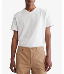 t-shirt Calvin Klein Jeans V-Neck Κοντομανικη μπλούζα με λογότυπο Λευκή Μέγεθος XL