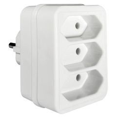 ELP31301 | ΑΝΤΑΠΤOΡΑΣ SCHUKO → 3Θ ΙΙ x16A max:1700W IP20 ΛΕΥΚΟ