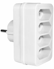 ELP31401 | ΑΝΤΑΠΤOΡΑΣ SCHUKO → 4Θ ΙΙ x16A max:2300W IP20 ΛΕΥΚΟ