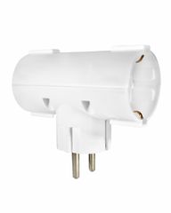 ELP36201 | ΑΝΤΑΠΤOΡΑΣ ΤΥΠΟΥ Ͱ SCHUKO → 2Θ SCHUKO max:3680W IP20 ΛΕΥΚΟ