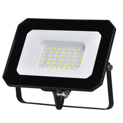 ELF10306 | LED 30W|6500k|2700lm FLOODLIGHT ALUM.110-240V~IP65 GLASScover|BLACK|{enjoysimplicity}™