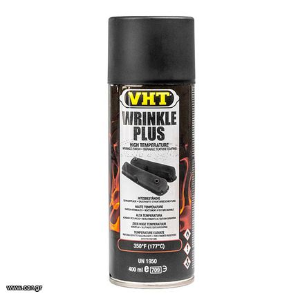 VHT ΣΠΡΕΙ ΘΕΡΜΟΚΡΑΣΙΑΣ ΣΑΓΡΕ WRINKLE PLUS PAINT SPRAY - BLACK