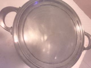 Επάργυρος στρογγυλός δίσκος με χερούλια 62 εκ.  ,αντικα