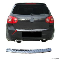 ΕΤΟΙΜΟΠΑΡΑΔΟΤΟ NIKEΛ ΔΙΑΚΟΣΜΗΤΙΚΟ-ΠΡΟΣΤΑΤΕΥΤΙΚΟ ΠΙΣΩ ΠΡΟΦΥΛΑΚΤΗΡΑ ''ΑΝΟΞΕΙΔΩΤΟ '' ΓΙΑ VW GOLF 5 (2004-2007) / GOLF 6 (2008-2012) ΜΕ ΣΧΕΔΙΟ ΤΑΠΕΣ