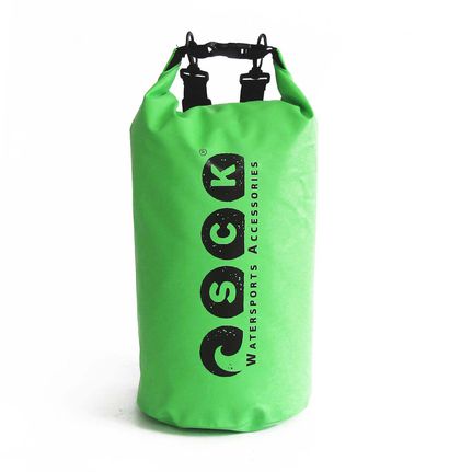 Αδιάβροχος σάκος με ιμάντες πλάτης 20L πράσινος