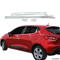 ΕΤΟΙΜΟΠΑΡΑΔΟΤΟ ΣΕΤ 8X ΠΡΟΣΘΕΤΕΣ ΝΙΚΕΛ ΔΙΑΚΟΣΜΗΤΙΚΕΣ ΓΛΥΦΤΡΕΣ ΠΑΡΑΘΥΡΩΝ "ΑΝΟΞΕΙΔΩΤΕΣ" ΓΙΑ RENAULT CLIO IV (2012+)