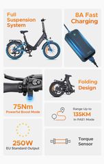 Σπαστό - Αναδιπλούμενο Engwe 2026 L20 Boost 3.0 (25 km/h, 13.5 Ah, 250 Watt)-thumb-10