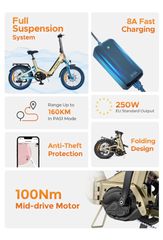 Σπαστό - Αναδιπλούμενο Engwe 2026 L20 3.0 Pro (25 km/h, 15 Ah, 250 Watt)-thumb-11