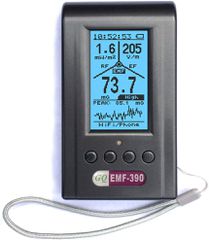 Μετρητής EMF, προηγμένος μετρητής EMF-390 ηλεκτρομαγνητικής ακτινοβολίας πολλαπλών πεδίων 3 σε 1 EMF ELF RF μετρητής, έξυπνος μετρητής 5G Cell Tower Wifi Signal Detector RF έως 10GHz με καταγραφέα δεδ