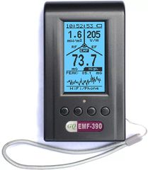 Μετρητής EMF, προηγμένος μετρητής EMF-390 ηλεκτρομαγνητικής ακτινοβολίας πολλαπλών πεδίων 3 σε 1 EMF ELF RF μετρητής, έξυπνος μετρητής 5G Cell Tower Wifi Signal Detector RF έως 10GHz με καταγραφέα δεδ