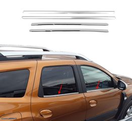 ΕΤΟΙΜΟΠΑΡΑΔΟΤΟ ΣΕΤ 4Χ ΝΙΚΕΛ ΔΙΑΚΟΣΜΗΤΙΚΕΣ ΠΡΟΣΘΕΤΕΣ ΓΛΥΦΤΡΕΣ ΠΑΡΑΘΥΡΩΝ "ΑΝΟΞΕΙΔΩΤΕΣ" ΓΙΑ DACIA DUSTER ΙΙ (2018+)