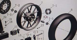 Γνήσιος Πείρος Τροχού Πίσω Malaguti Spectre GP 125