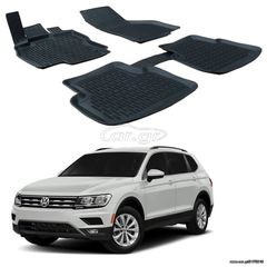 ΕΤΟΙΜΟΠΑΡΑΔΟΤΟ ΣΕΤ 4X ΠΑΤΑΚΙΑ ''ΣΚΑΦΑΚΙA 3D'' ΕΝΙΣΧΥΜΕΝΑ ΑΠΟ ΘΕΡΜΟΠΛΑΣΤΙΚΟ (ΚΑΟΥΤΣΟΥΚ) ΓΙΑ VW TIGUAN II (2016+)
